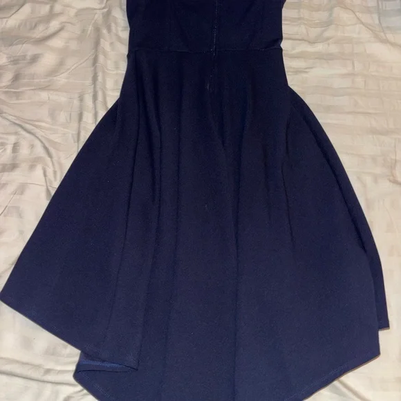 City Studio Blue Strapless A-line Cocktail Dress